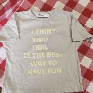 Gray Kids T-Shirt with Fun Travel Print